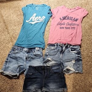 SO Blue and Dark Blue Jean Shorts